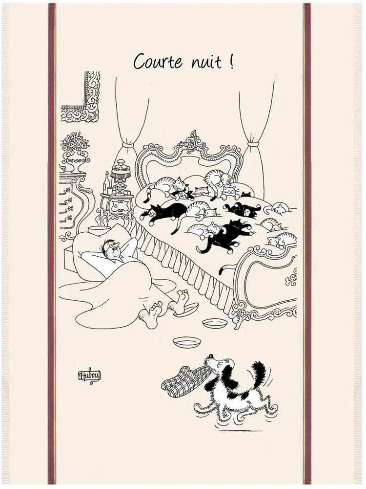 Torchons - Grand torchon Dubout Courte nuit Ecru 60 x 80 - MAISON VIVARAISE - SDE VIVARAISE WINKLER