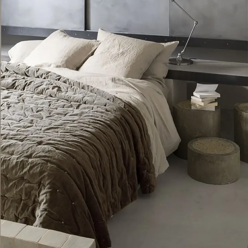 Bed linens - Elise Bed Throw Ficelle 240 X 260 - MAISON VIVARAISE - SDE VIVARAISE WINKLER