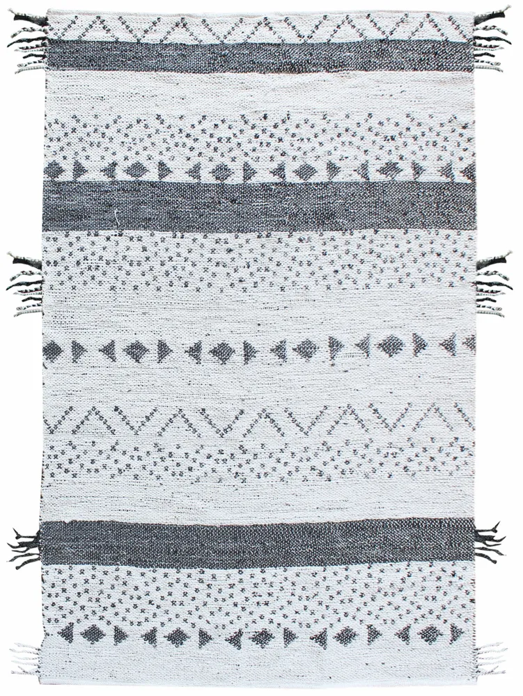 Tapis - Tapis Callista Blanc/noir 120 x 180 - MAISON VIVARAISE - SDE VIVARAISE WINKLER