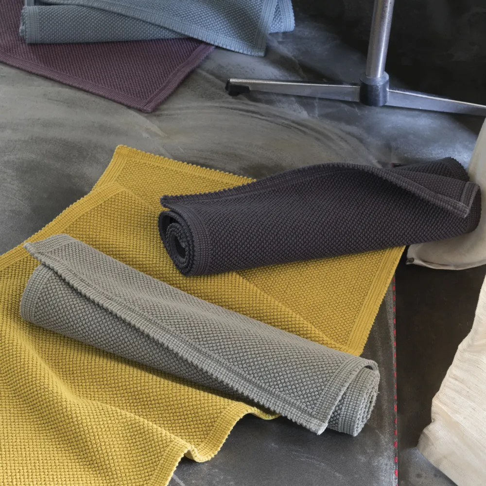 Autres linges de bain - Tapis de bain uni Etia Carbone 54 x 64 - MAISON VIVARAISE - SDE VIVARAISE WINKLER