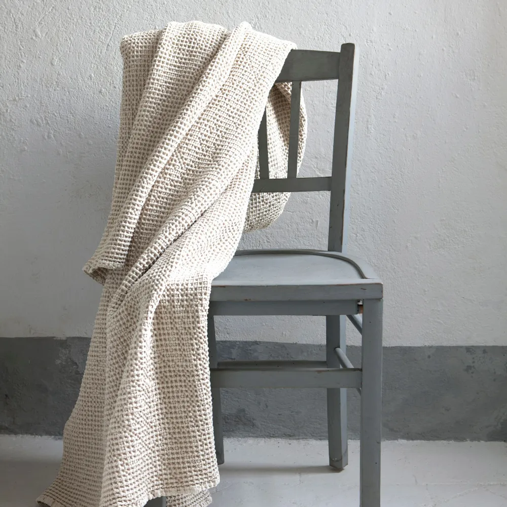 Bed linens - Maia Bed Throw Craie 280 X 260 - MAISON VIVARAISE - SDE VIVARAISE WINKLER