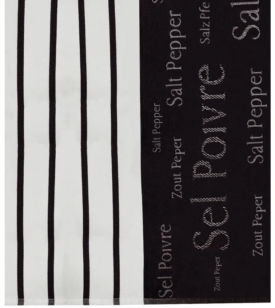 Dish towels - Kitchen Towel Jacquard Sel & Poivre Noir 50 X 70 - MAISON VIVARAISE - SDE VIVARAISE WINKLER