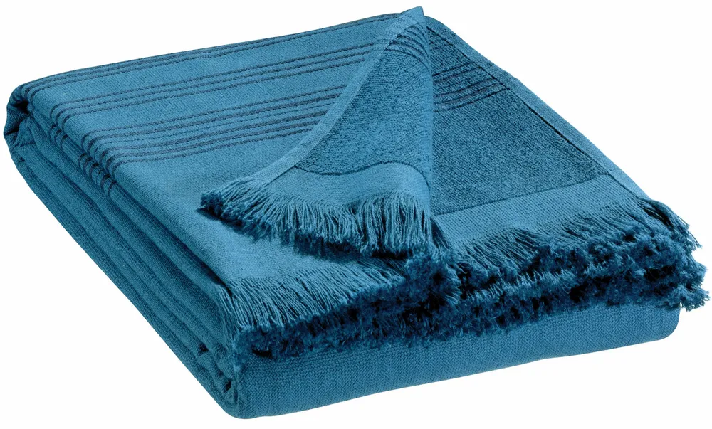 Bed linens - Hammam Towel Cancun Acier 90 X 180 - MAISON VIVARAISE - SDE VIVARAISE WINKLER