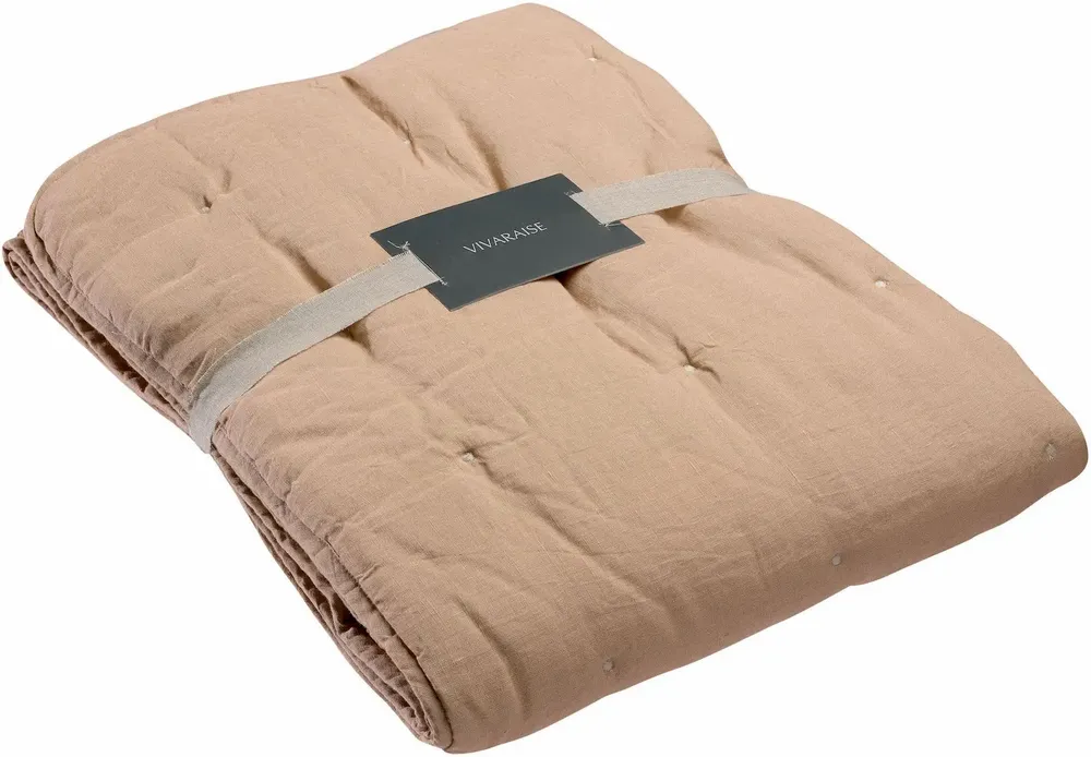 Linge de lit - Chemin de lit Zeff Vert de gris 90 x 240 - MAISON VIVARAISE - SDE VIVARAISE WINKLER