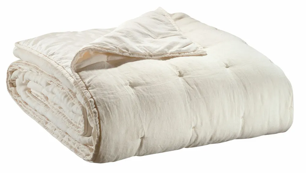 Bed linens - Zeff Bed Throw Craie 240 X 260 - MAISON VIVARAISE - SDE VIVARAISE WINKLER