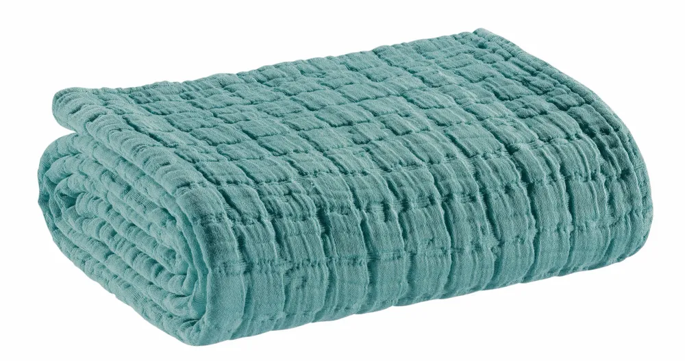 Bed linens - Swami Bed Throw Lichen 240 X 260 - MAISON VIVARAISE - SDE VIVARAISE WINKLER
