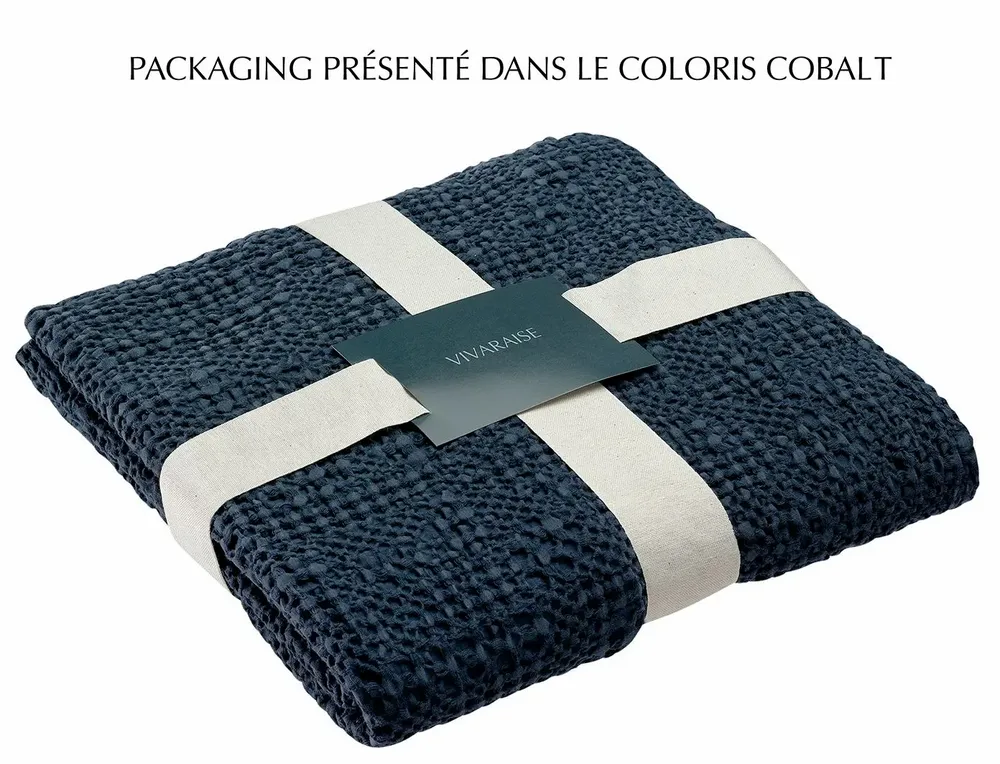 Linge de lit - Jeté Tana Prusse 240 X 260 - MAISON VIVARAISE - SDE VIVARAISE WINKLER