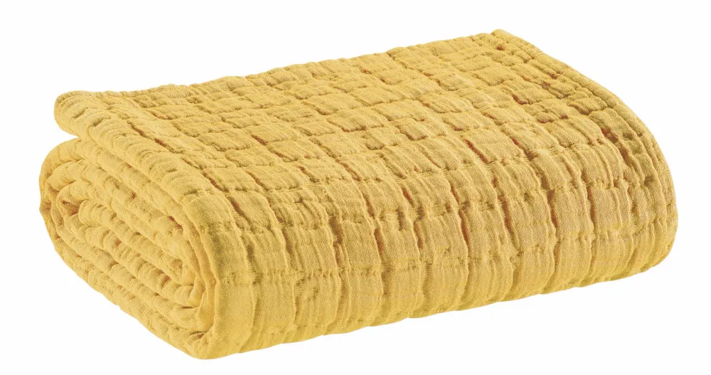 Throw blankets - Swami Throw Blanket Curry 130 X 200 - MAISON VIVARAISE - SDE VIVARAISE WINKLER