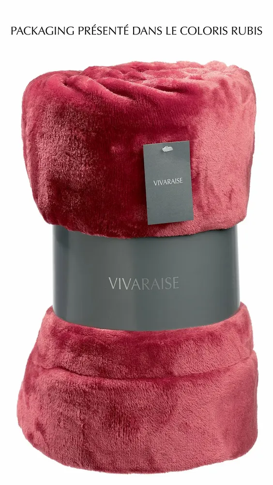 Throw blankets - Tender Throw Blanket Rubis 150 X 200 - MAISON VIVARAISE - SDE VIVARAISE WINKLER