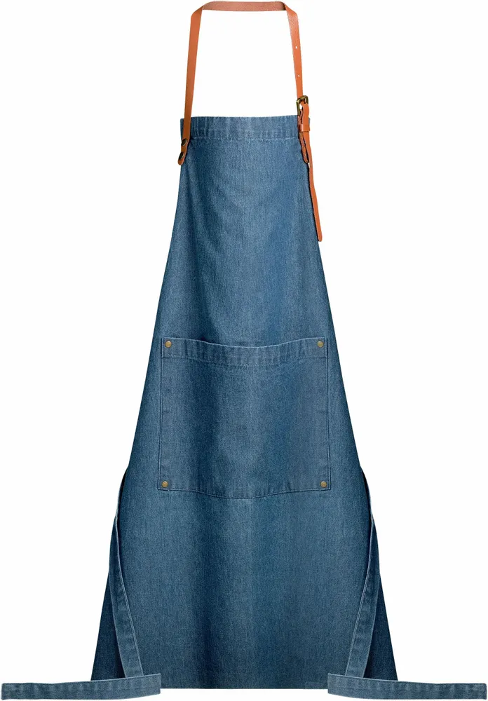 Tabliers de cuisine - Tablier de cuisine Dinem Bleu denim 70 x 90 - MAISON VIVARAISE - SDE VIVARAISE WINKLER