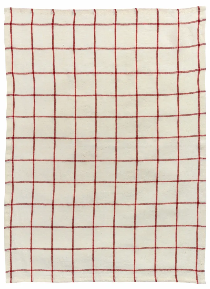 Torchons - Torchon Carreaux Karma Ecru/Rouge 55 x 75 - MAISON VIVARAISE - SDE VIVARAISE WINKLER