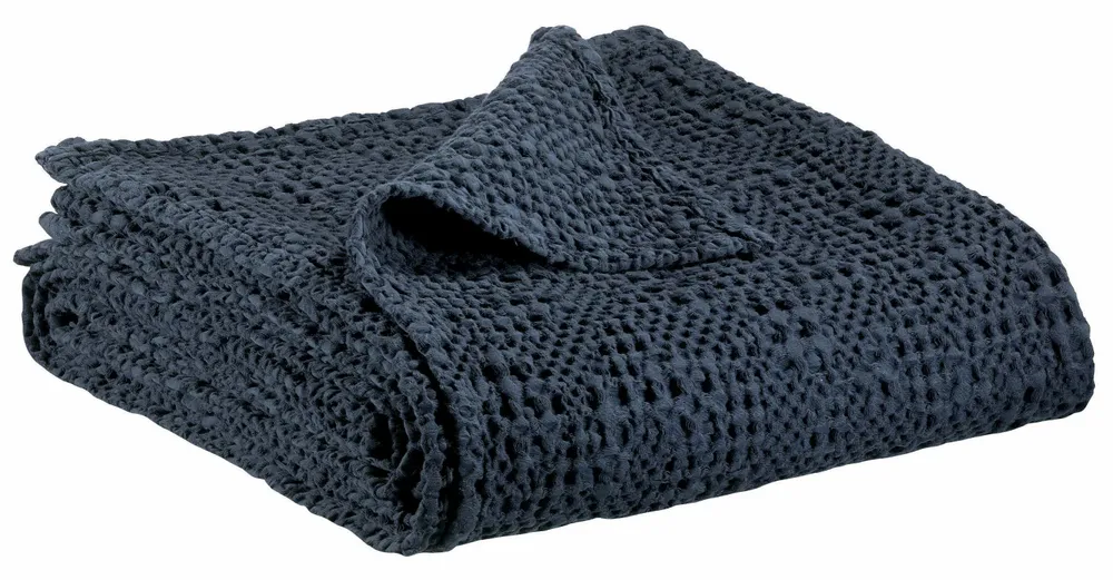 Linge de lit - Jeté Tana Cobalt 180 x 260 - MAISON VIVARAISE - SDE VIVARAISE WINKLER
