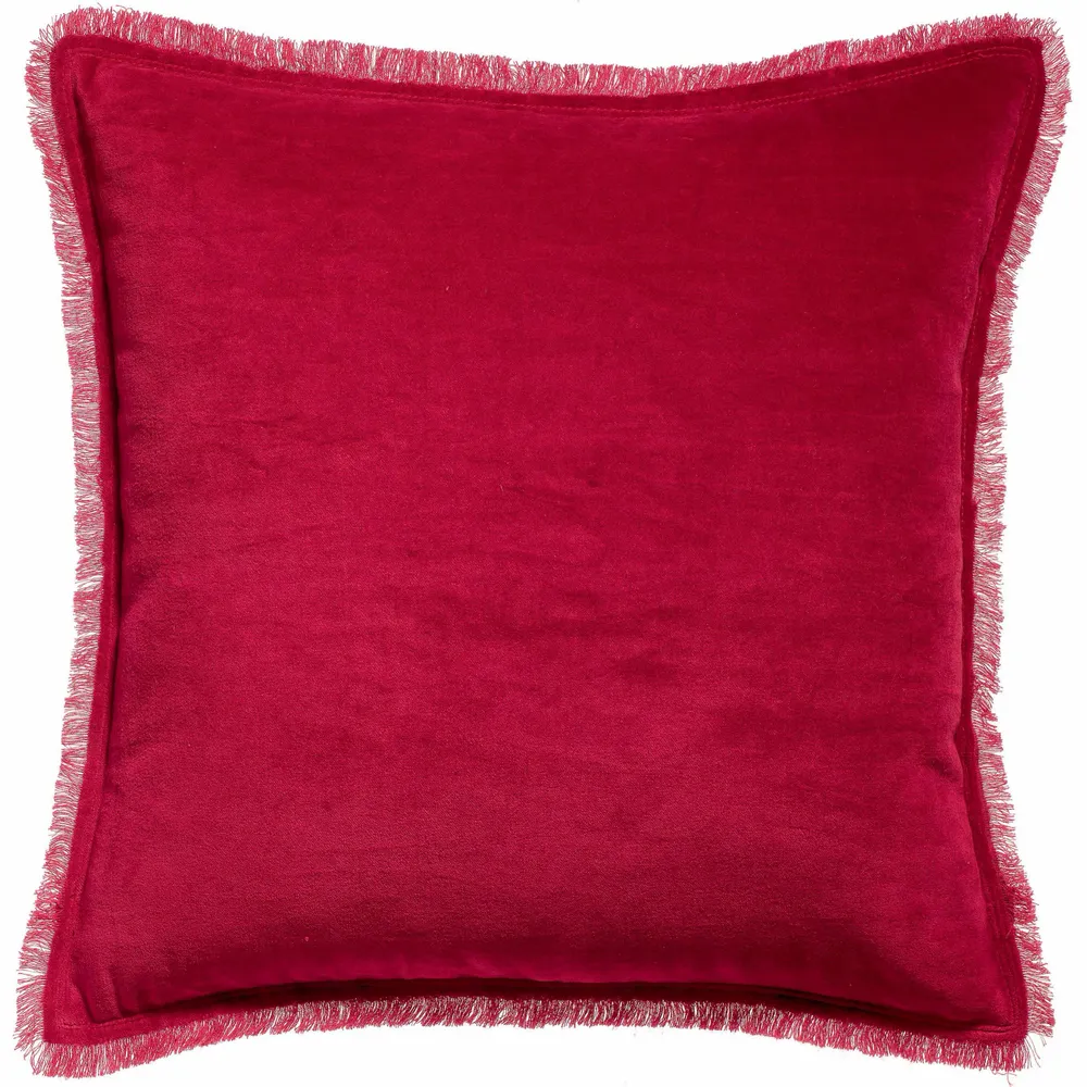 Cushions - Plain Cushion Fara Rubis 45 X 45 - MAISON VIVARAISE - SDE VIVARAISE WINKLER