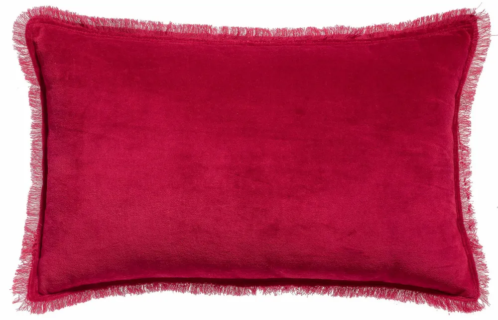 Coussins - Coussin uni Fara Rubis 30 x 50 - MAISON VIVARAISE - SDE VIVARAISE WINKLER