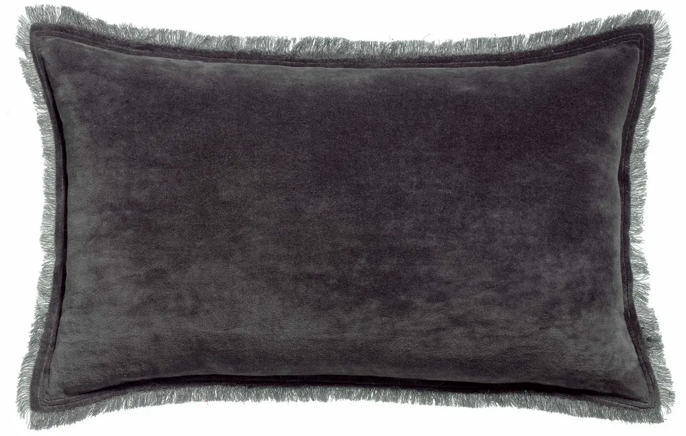 Coussins - Coussin uni Fara Ombre 30 x 50 - MAISON VIVARAISE - SDE VIVARAISE WINKLER