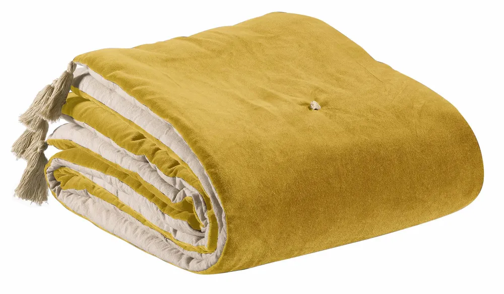 Bed linens - Elise Pom-Pom Comforter Maïs 80 X 180 - MAISON VIVARAISE - SDE VIVARAISE WINKLER
