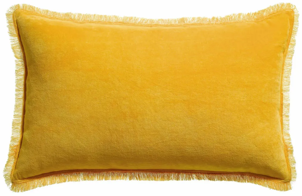 Cushions - Plain Cushion Fara Curry 40 X 65 - MAISON VIVARAISE - SDE VIVARAISE WINKLER