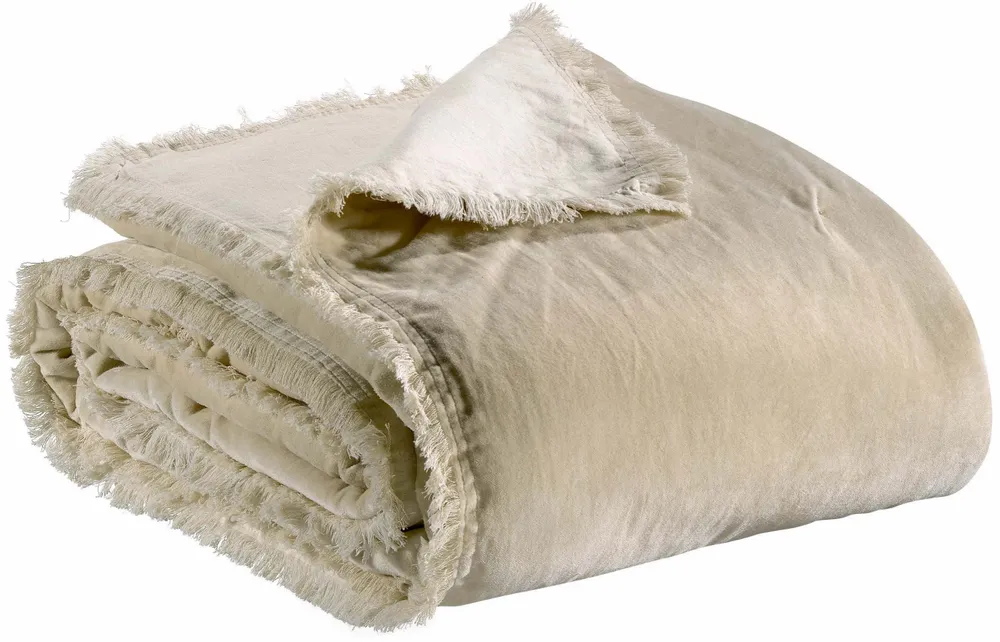 Throw blankets - Plain Fara Throw Lin 135 X 200 - MAISON VIVARAISE - SDE VIVARAISE WINKLER