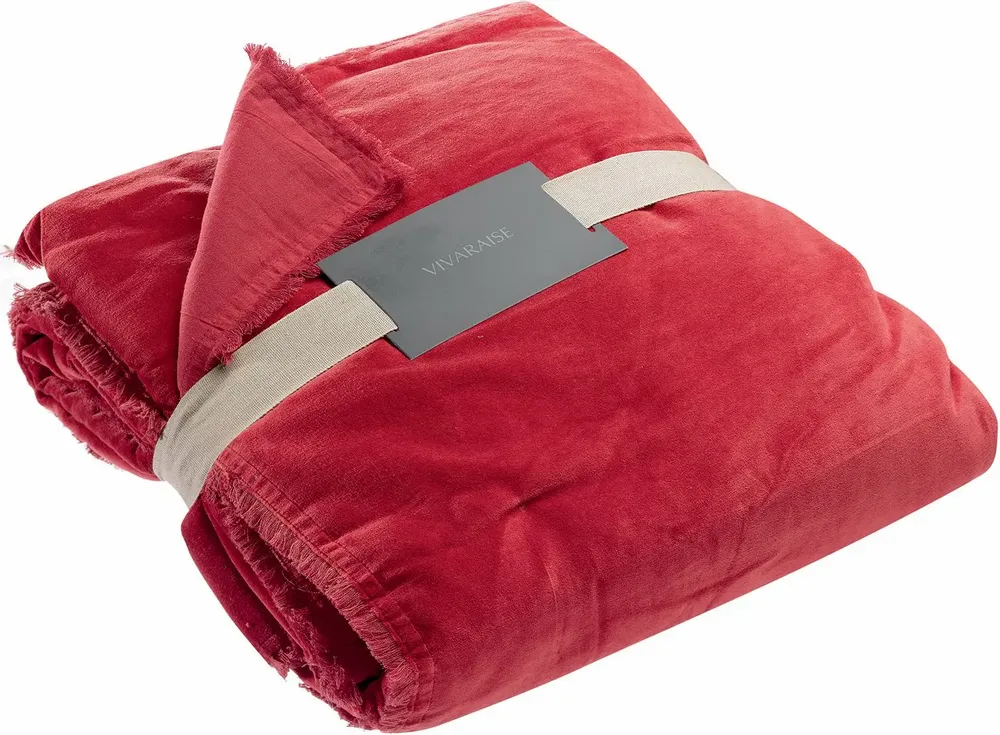 Throw blankets - Plain Fara Throw Lin 135 X 200 - MAISON VIVARAISE - SDE VIVARAISE WINKLER