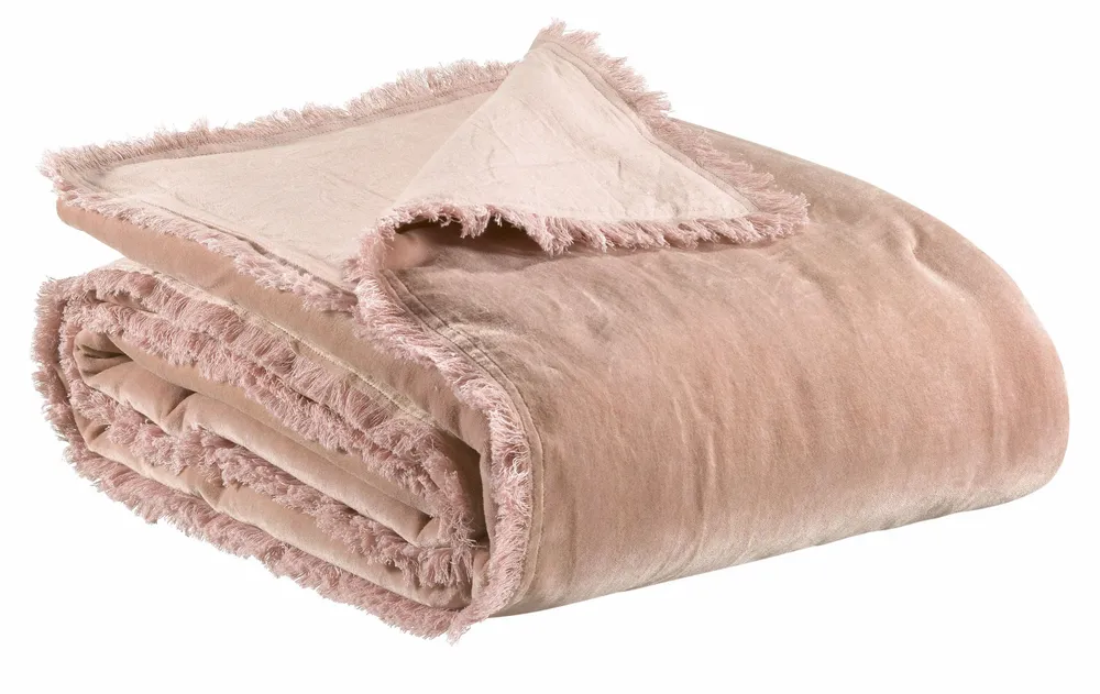 Throw blankets - Plain Fara Throw Pink 135 X 200 - MAISON VIVARAISE - SDE VIVARAISE WINKLER