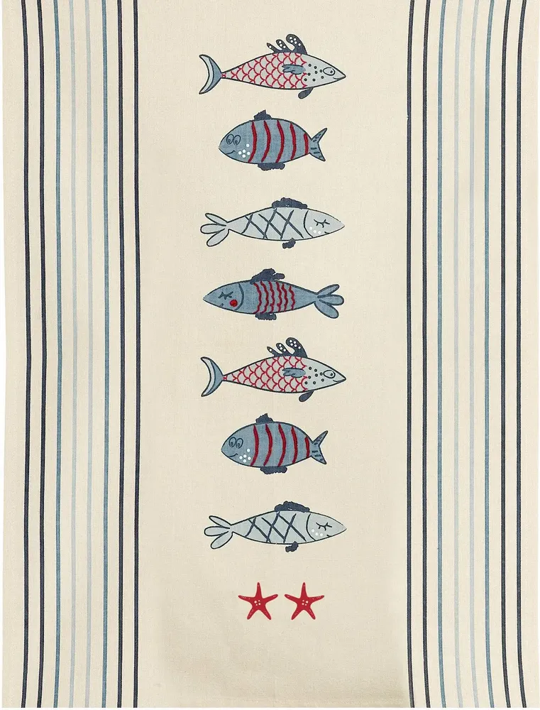 Dish towels - New Pesk Tea Towel Bleu 50 X 70 - MAISON VIVARAISE - SDE VIVARAISE WINKLER