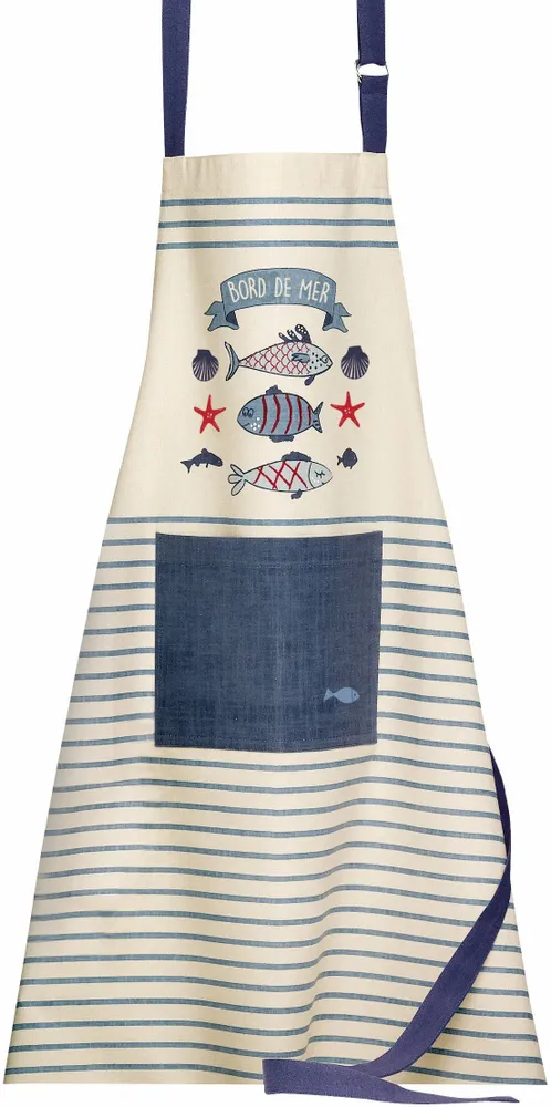 Aprons - New Pesk Kitchen Apron Bleu 72 X 85 - MAISON VIVARAISE - SDE VIVARAISE WINKLER
