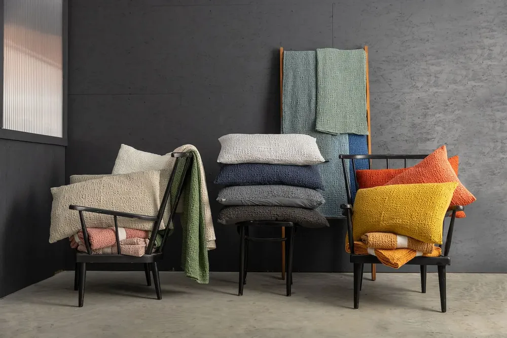 Throw blankets - Tana Throw Blanket Touareg 140 X 200 - MAISON VIVARAISE - SDE VIVARAISE WINKLER