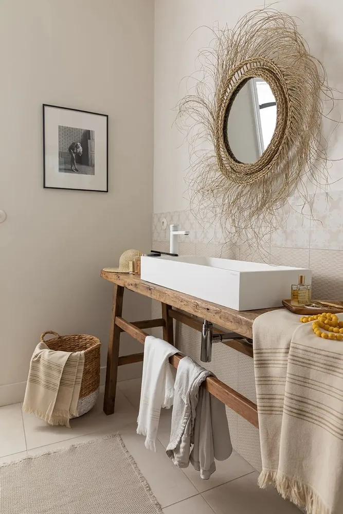 Autres linges de bain - Tapis de bain uni Elly Lin 54 x 64 - MAISON VIVARAISE - SDE VIVARAISE WINKLER