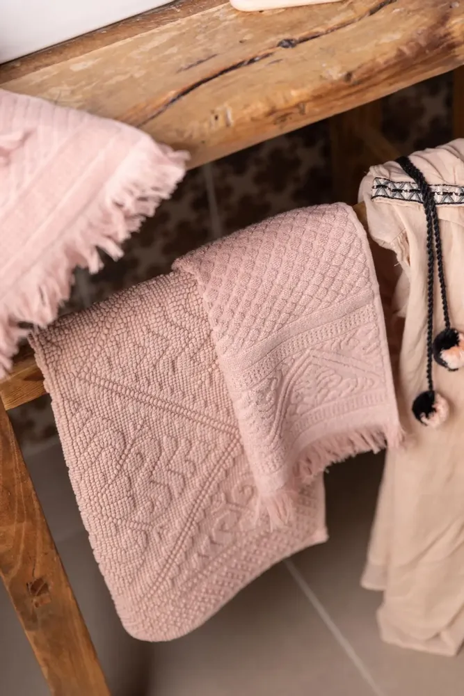 Autres linges de bain - Tapis de bain uni Enzo Aubepine 54 x 64 - MAISON VIVARAISE - SDE VIVARAISE WINKLER