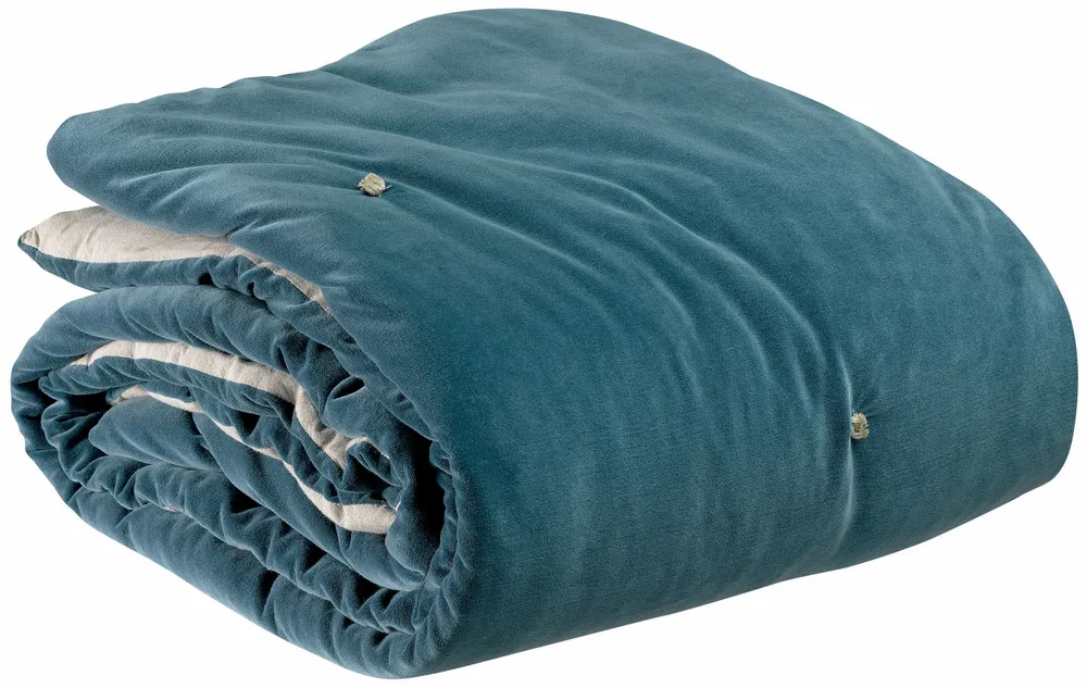 Throw blankets - Elise Knotted Dots Throw Blanket Riviera 140 X 200 - MAISON VIVARAISE - SDE VIVARAISE WINKLER