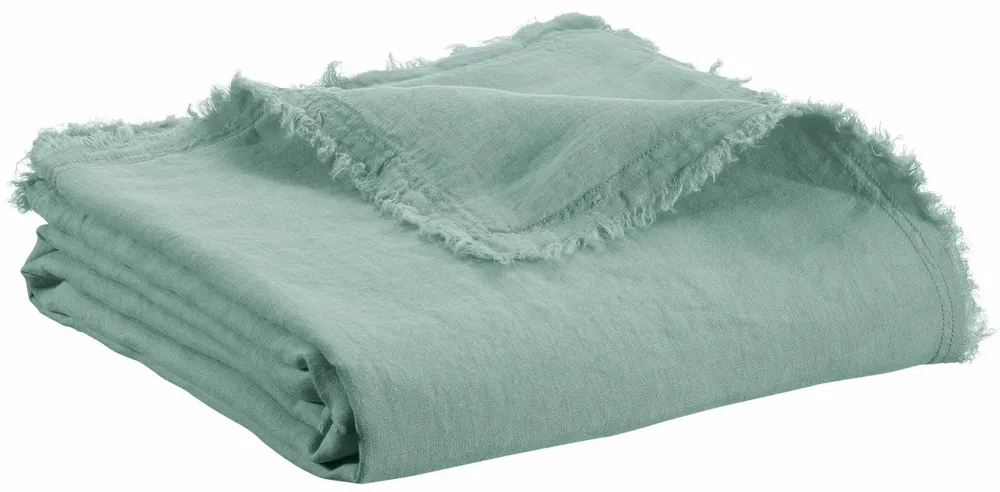 Plaids - Plaid Zeff Nomade Vert de gris 130 x 180 - MAISON VIVARAISE - SDE VIVARAISE WINKLER