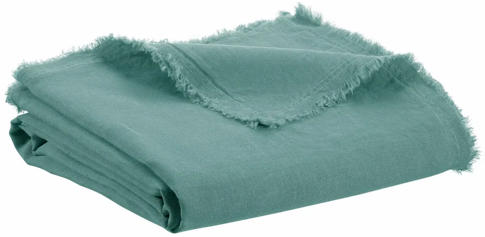 Throw blankets - Zeff Nomade Throw Blanket Prusse 130 X 180 - MAISON VIVARAISE - SDE VIVARAISE WINKLER