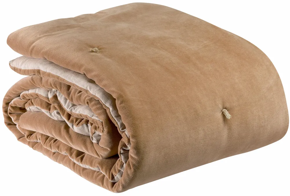 Throw blankets - Elise Knotted Dots Throw Blanket Camel 140 X 200 - MAISON VIVARAISE - SDE VIVARAISE WINKLER