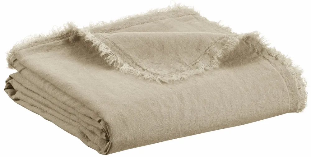 Throw blankets - Zeff Nomade Throw Blanket Naturel 130 X 180 - MAISON VIVARAISE - SDE VIVARAISE WINKLER