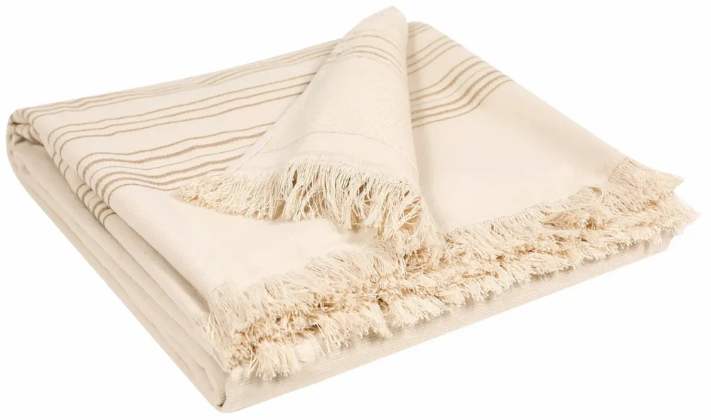 Bed linens - Cancun Hammam Towel Lin 90 X 180 - MAISON VIVARAISE - SDE VIVARAISE WINKLER