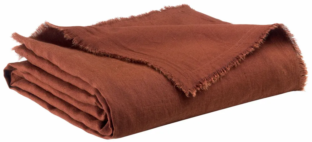 Throw blankets - Zeff Nomade Throw Blanket Caramel 130 X 180 - MAISON VIVARAISE - SDE VIVARAISE WINKLER