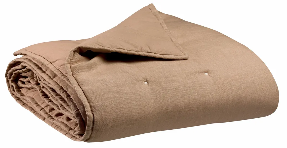 Linge de lit - Jeté Zeff Sable 180 x 260 - MAISON VIVARAISE - SDE VIVARAISE WINKLER