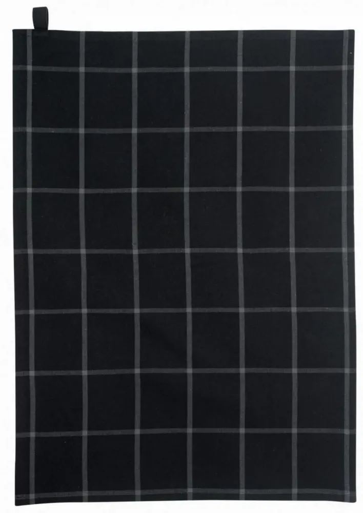 Torchons - Torchon recycle Doha Noir 50 x 70 - MAISON VIVARAISE - SDE VIVARAISE WINKLER