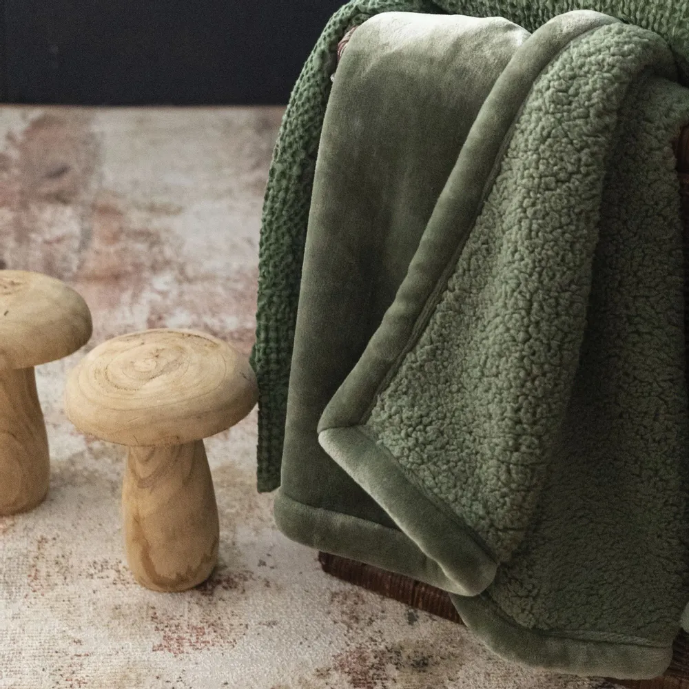 Throw blankets - Maxi throw Michka Amande 180 X 220 - MAISON VIVARAISE - SDE VIVARAISE WINKLER