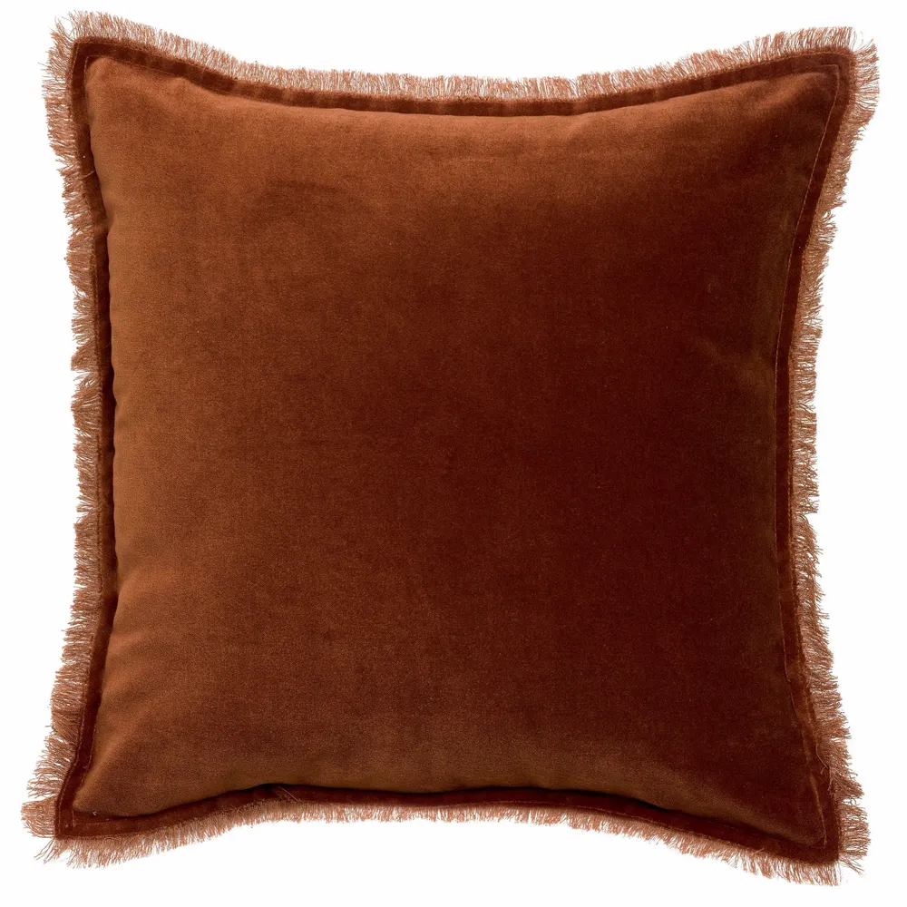 Cushions - Plain Cushion Fara Caramel 45 X 45 - MAISON VIVARAISE - SDE VIVARAISE WINKLER