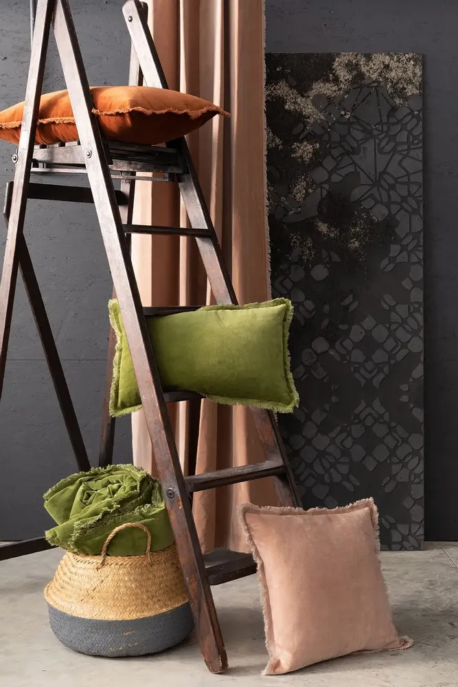 Cushions - Plain Cushion Fara Caramel 45 X 45 - MAISON VIVARAISE - SDE VIVARAISE WINKLER