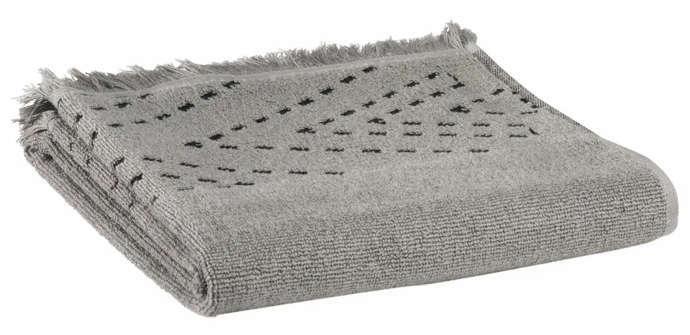 Serviettes de bain - Serviette de toilette Julia Gris 50 x 100 - MAISON VIVARAISE - SDE VIVARAISE WINKLER
