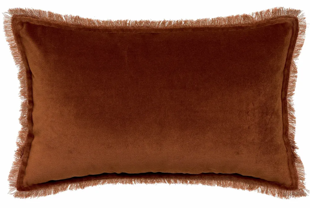 Cushions - Plain Cushion Fara Caramel 30 X 50 - MAISON VIVARAISE - SDE VIVARAISE WINKLER