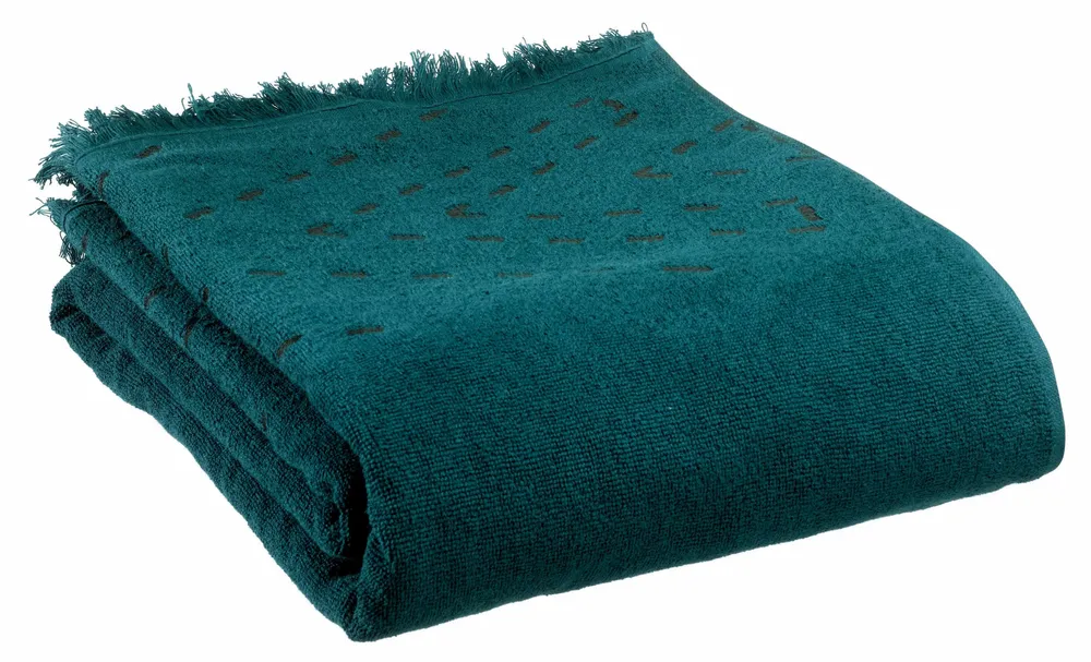 Bath towels - Maxi Bath Towel Julia Petrole 90 X 150 - MAISON VIVARAISE - SDE VIVARAISE WINKLER