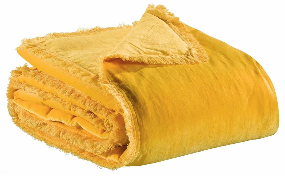 Linge de lit - Édredon Fara Curry 85 x 200 - MAISON VIVARAISE - SDE VIVARAISE WINKLER