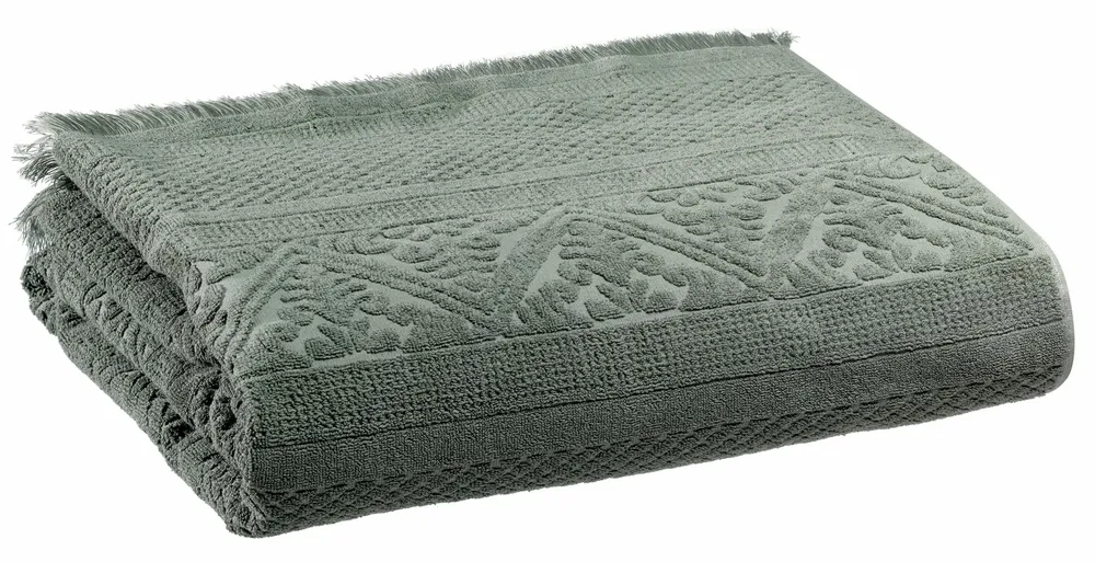 Serviettes de bain - Drap de bain uni Zoe Thym 100 x 180 - MAISON VIVARAISE - SDE VIVARAISE WINKLER