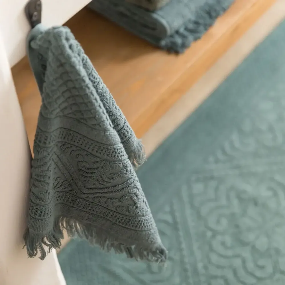 Bath towels - Zoé Guest Towel Thym 30 X 50 - MAISON VIVARAISE - SDE VIVARAISE WINKLER