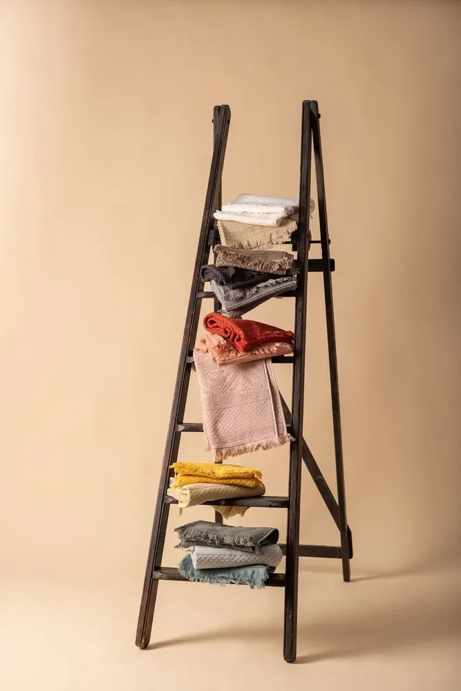 Bath towels - Zoé Guest Towel Thym 30 X 50 - MAISON VIVARAISE - SDE VIVARAISE WINKLER