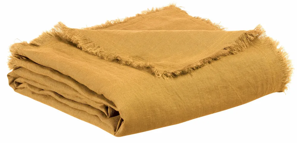 Plaids - Plaid Zeff Nomade Ocre 130 x 180 - MAISON VIVARAISE - SDE VIVARAISE WINKLER