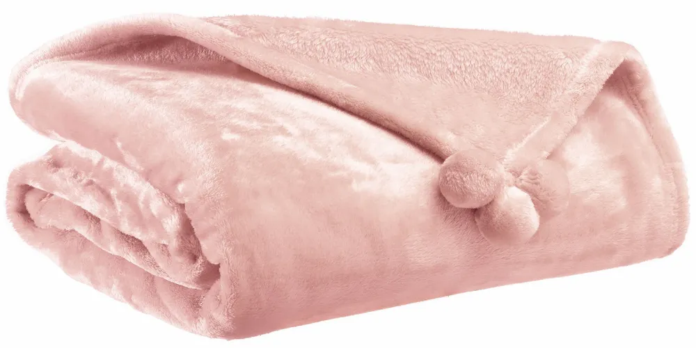 Throw blankets - Tender Pompons Throw Blanket Aubepine 130 X 170 - MAISON VIVARAISE - SDE VIVARAISE WINKLER